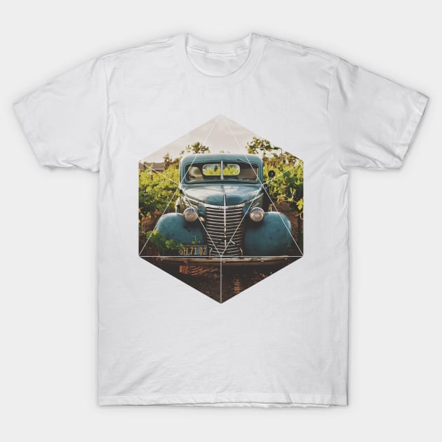 Vintage Car Geometric Photography T-Shirt by deificusArt